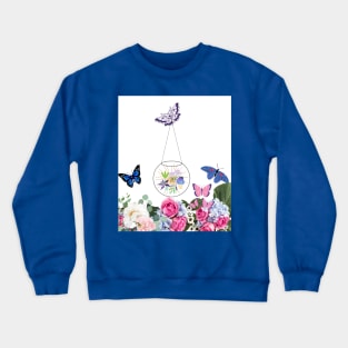 amazing butterflies and flowers Crewneck Sweatshirt